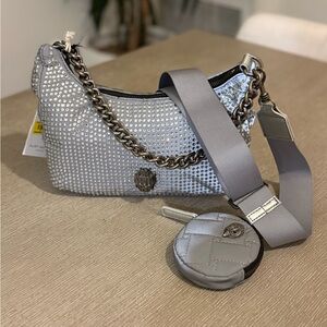 NWT KURT GEIGER LONDON Silver Crossbody Bag